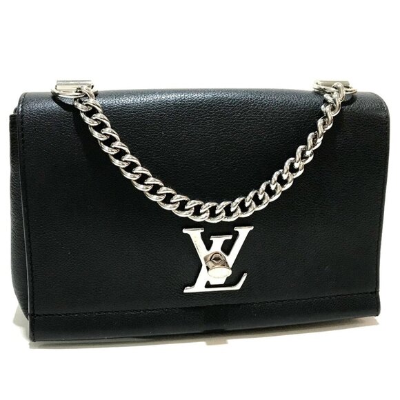 LOUIS VUITTON Lock Me II BB Hand Bag Noir Taurillon Clemence M51200 - Picture 1 of 9